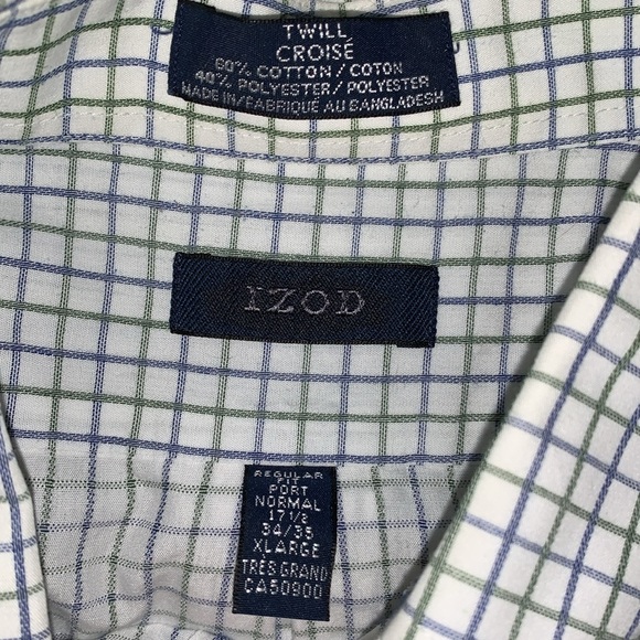 IZod Button Down Shirt in very good condition. Size 17.5 34/35. - Picture 12 of 12